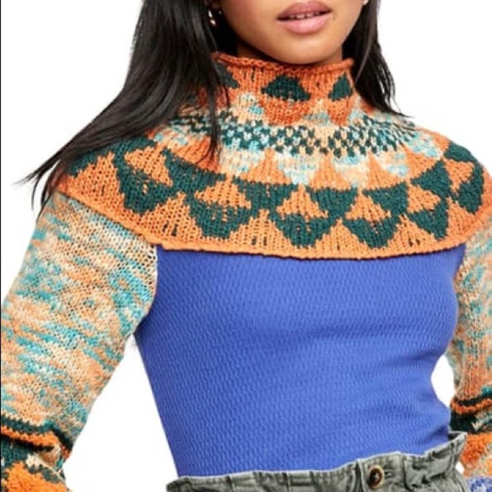 Free People “Swit the Small Stuff” in Blue Combo